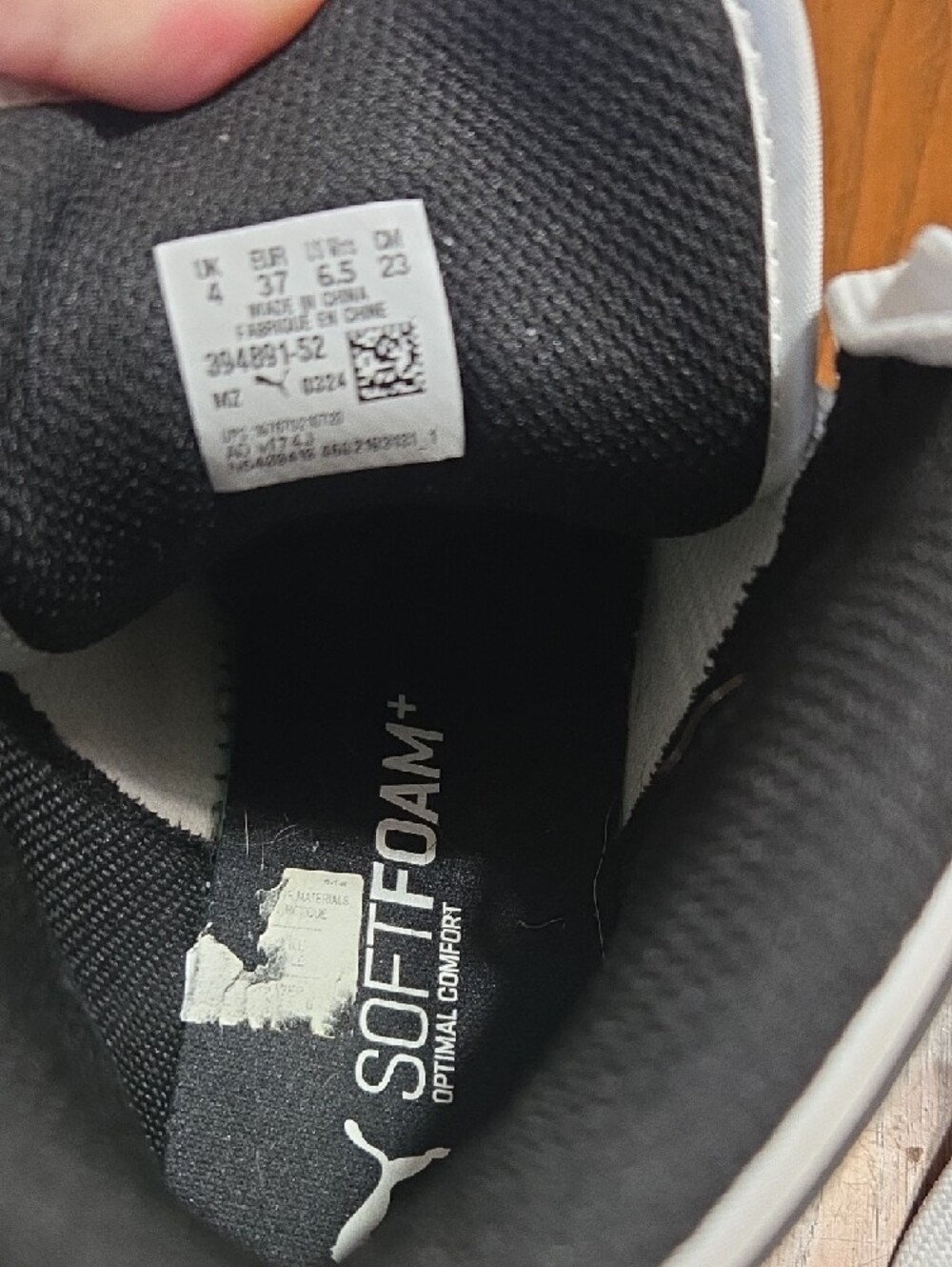 Puma Black and White High-Top Style Sneakers - Picture 2 of 9